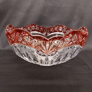 Crystal Bowl "Southern Garden Accent" (Red Band) by Oneida
